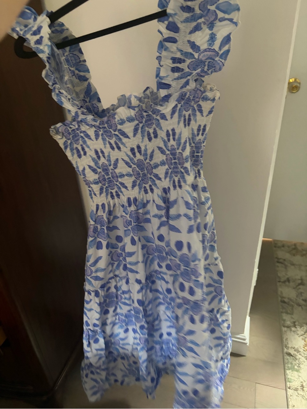 Hill House the Ellie Nap Dress Blue Floral - XS - Picture 4 of 5